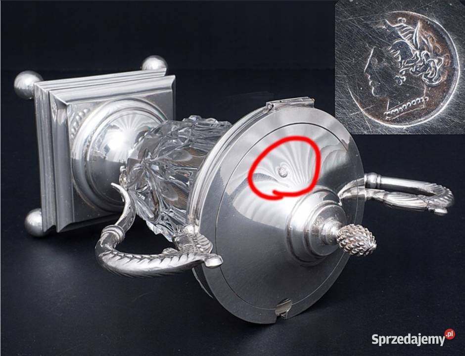 Francja 1819 1838 SREBRNA MUSZTARDNICA z