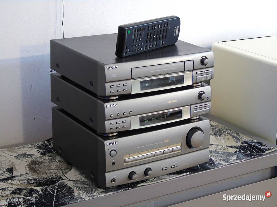 Wieża stereo Sony segmenty mocna i sprawna pilot Wieże i miniwieże Jasło
