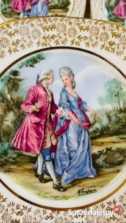 ANGIELSKA PORCELANA KOSTNA ZE SCENKAMI łódzkie Pabianice