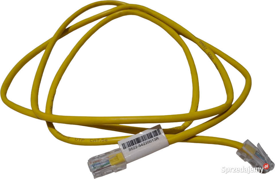 Kabel żółty RJ45RJ45 krosowy sieciowy UTP CAT5e śląskie Czeladź