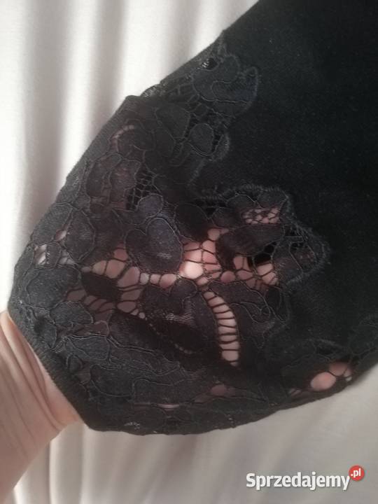 Czarna sukienka z dzianiny koronka Orsay RÓZNE Orsay