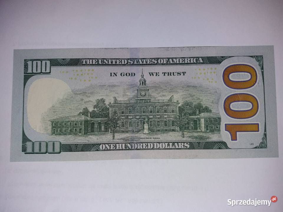 Banknot 100 dolarów USA 2017 A UNC Numizmatyka Zawiercie