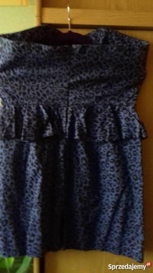 Sukienka z falbanką w talii WYSYŁKA Iława