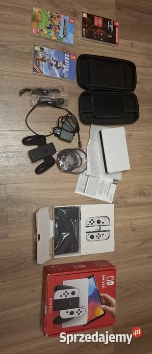 Nintendo Switch OLED bogaty zestaw 3 gry lubelskie