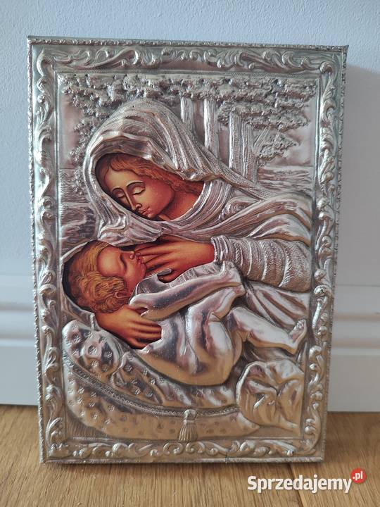 Piękna ikona przedstawiająca Matkę boską łódzkie