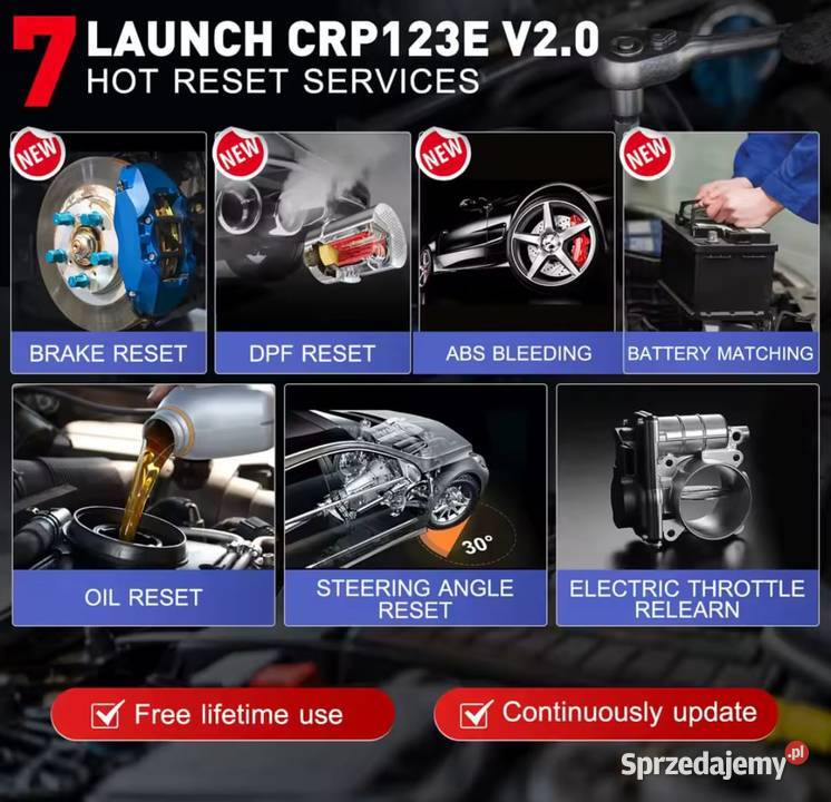 Launch crp123e v20 7 funkcji serwisowych plus Siemianowice Śląskie