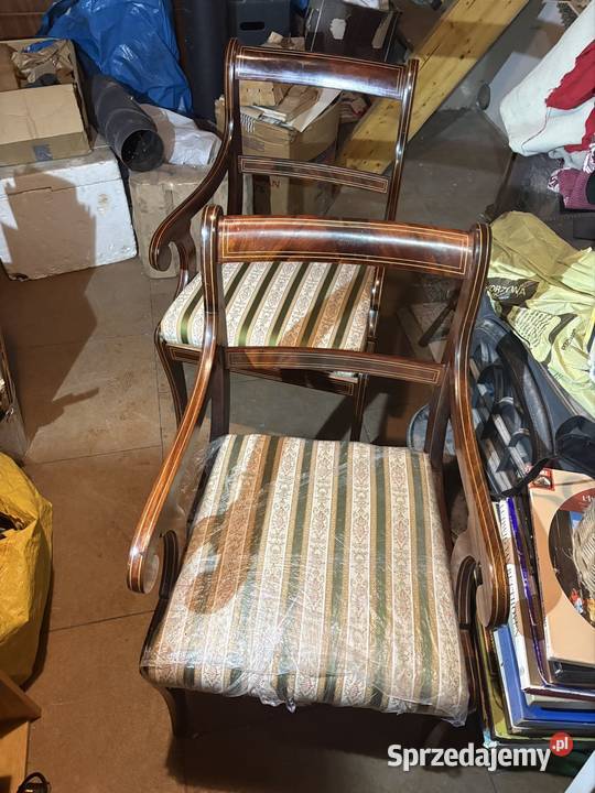 Dwa krzesła EmpireBiedermeier intrasja gotowe do Poznań