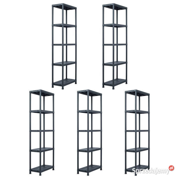 Regały magazynowe 5 czarne 125 60x30x180 mazowieckie
