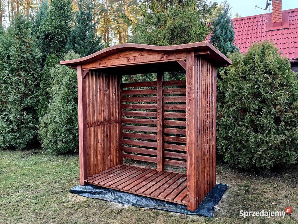 Drewutnia 2 x 11m wiata na drewno kominkowe dach