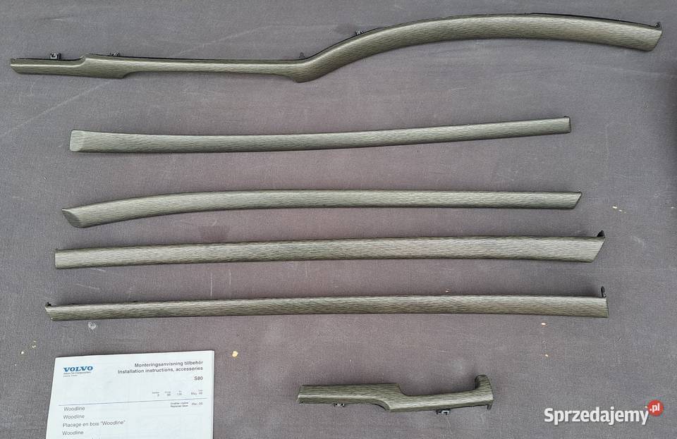 Dekory listwy ozdobne wnętrza komplet Volvo S80 Mielęcin