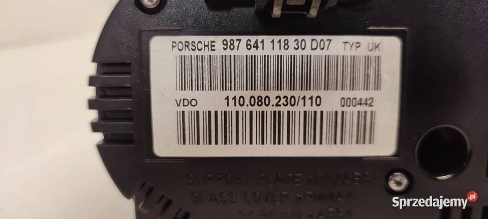 PORSCHE CAYMAN S 987 LICZNIK ZEGARY MPH ANGLIK