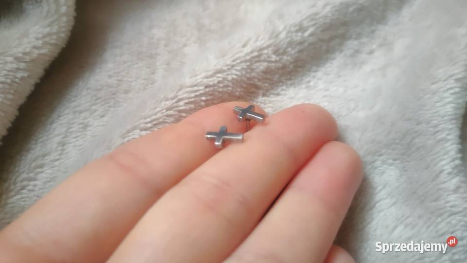 Kolczyki stal nierdzewna krzyże krzyżyki z śląskie Tarnowskie Góry