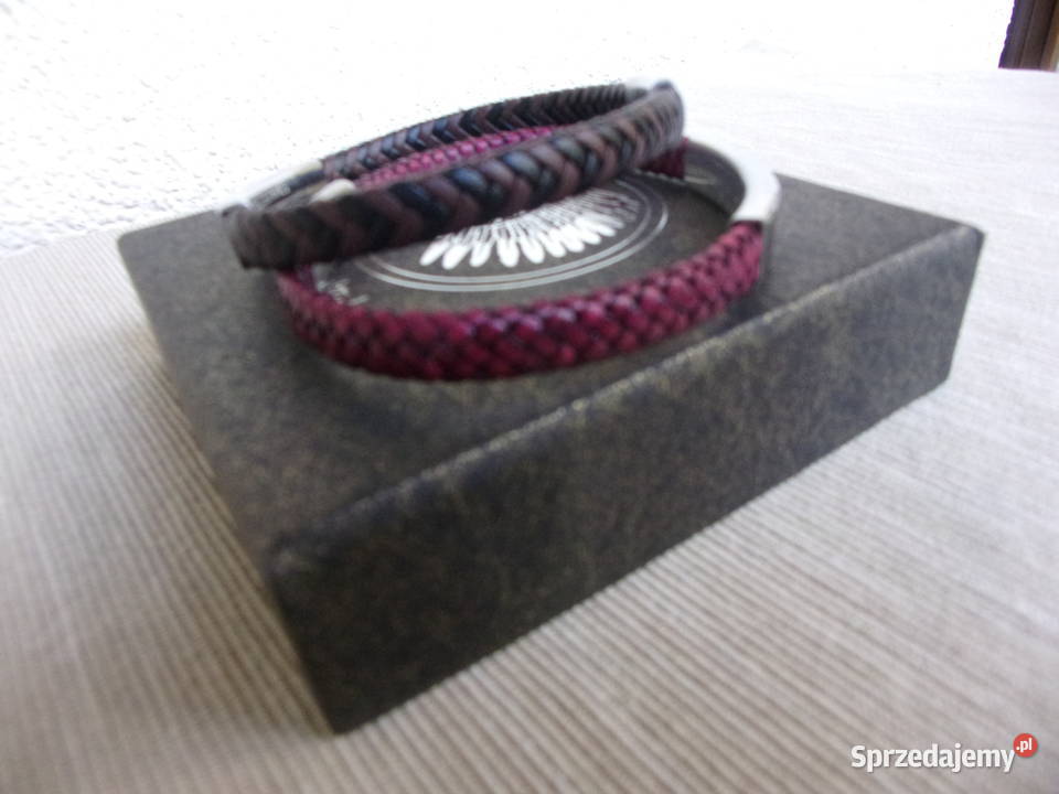 Elegancka bransoletka męska pleciona ze skóry Warszawa