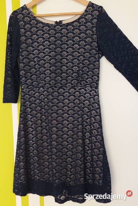 S Sukienka z granatowej koronki Giono Thuday Rozmiar 38(M) śląskie Gliwice