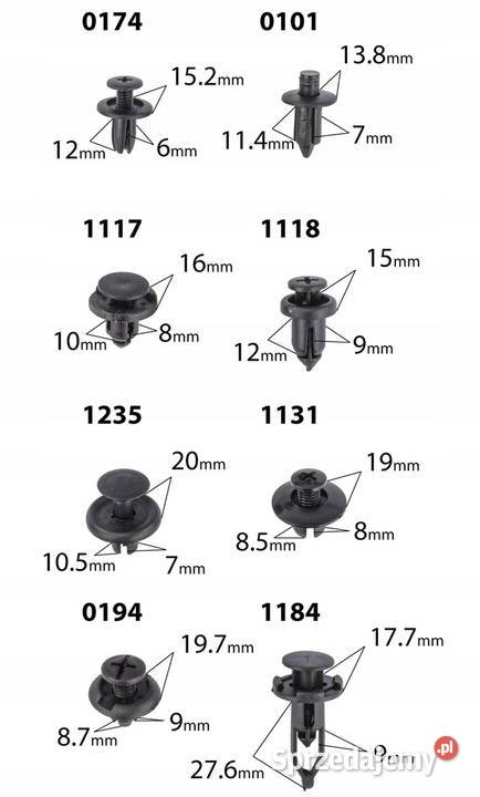 SPINKI KOŁKI KLIPSY SAMOCHODOWE DO TAPICERKI śląskie Katowice sprzedam