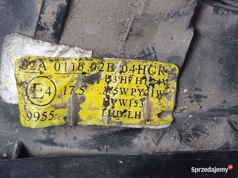 LAMPA LEWA PRZÓD VOLKSWAGEN GOLF IV Pozostałe Lipno