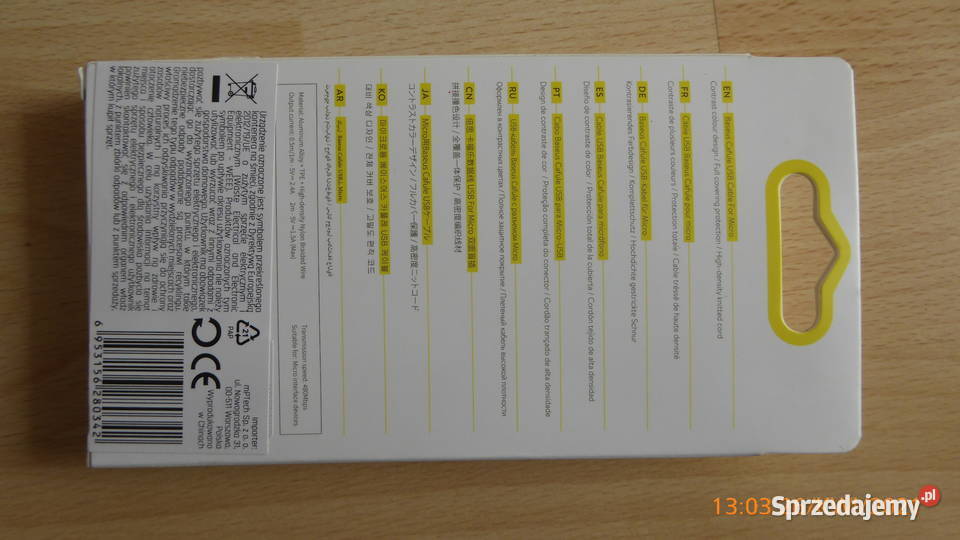 Nowy przewód Baseus USB microUSB dwumetrowy Olsztyn sprzedam