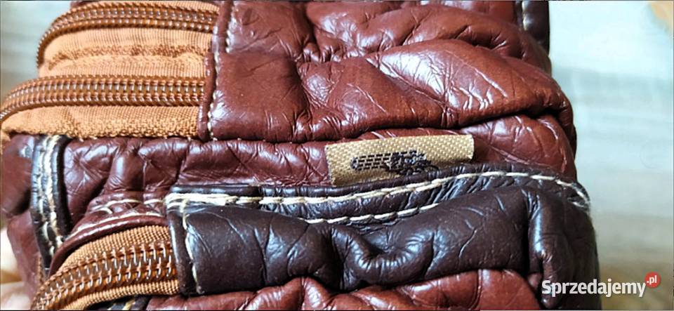 Unikatowa Saszetka Skóra Naturalna TopGun Uniseks Poraj