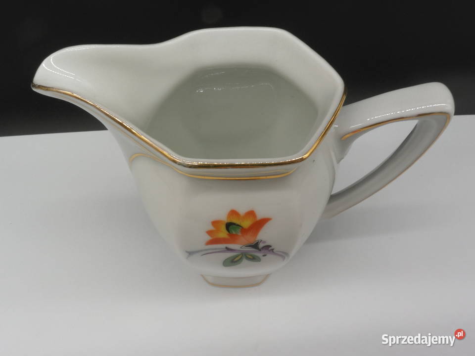 Porcelanowy mlecznik dzbanek na mleko Volkstedt Porcelana i szkło