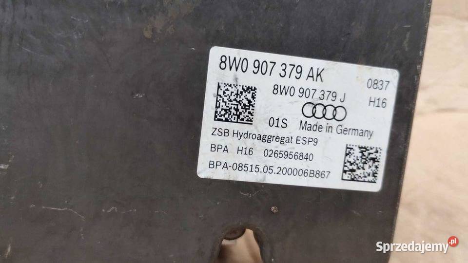 Pompa Hamulcowa Abs ESP Sterownik Audi A4 B9 A5 osobowe
