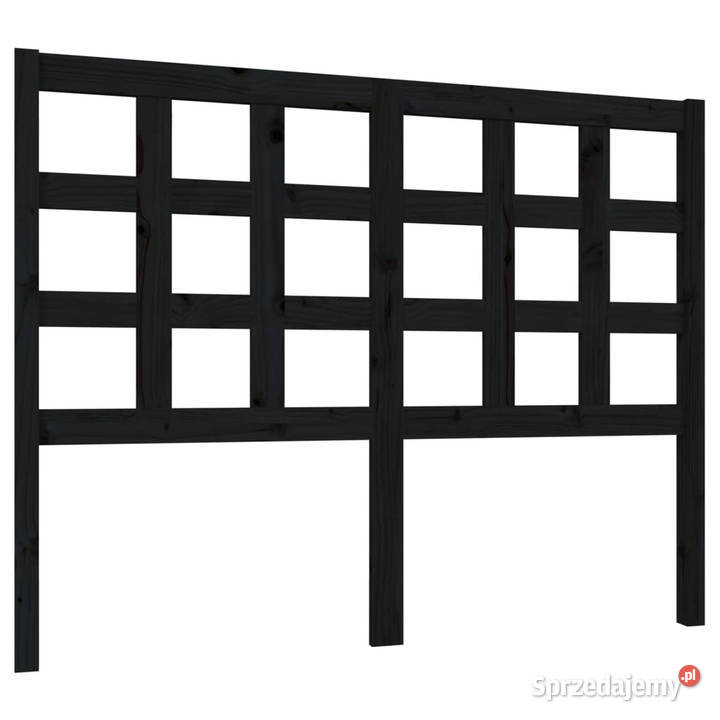 Wezgłowie łóżka czarne 1255x4x100 lite drewno sprzedam