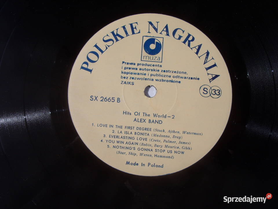 Płyta LP Rock ALEX BANDHITS OF THE 2 1988 Wołów