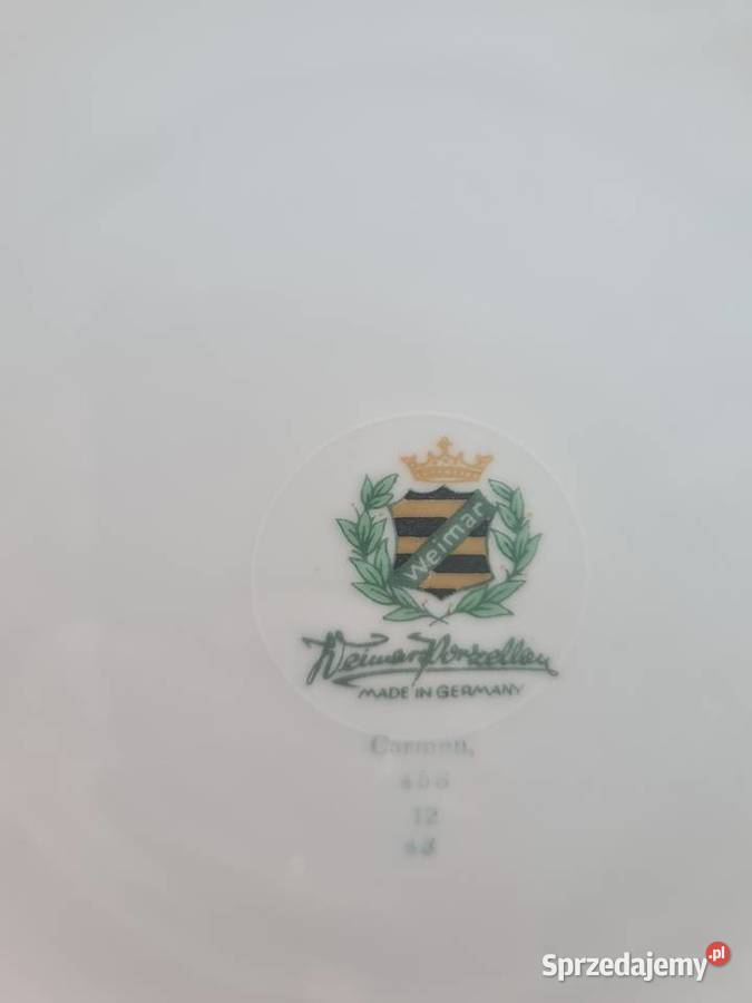 Weimar duża porcelanowa Patera w kwiaty Porcelana i szkło Gorlice