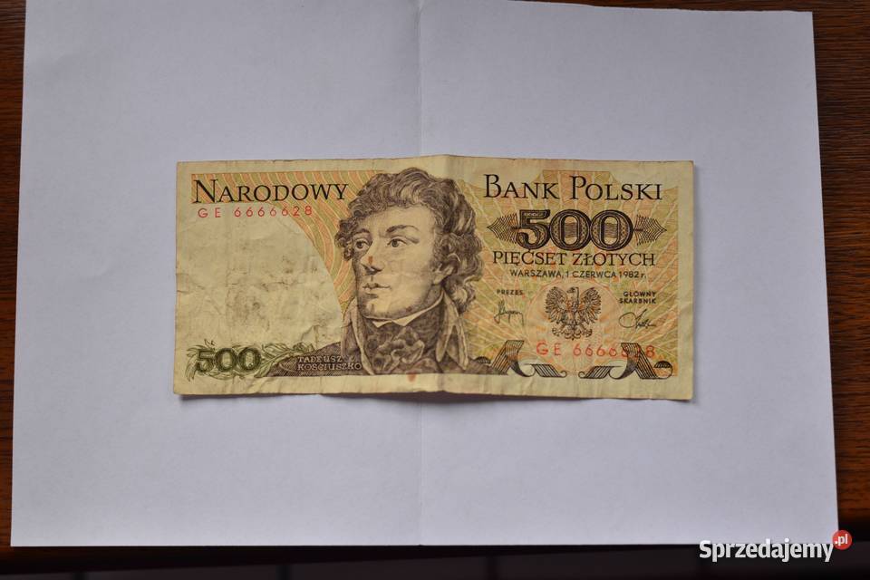 Pieniądz pieniądze 2 razy 500 pięćset Nowy Wiśnicz sprzedam