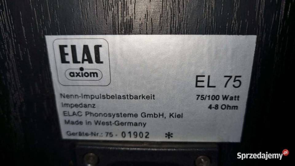 Kolumny monitory Elac Axiom EL 75 2x100Watt Warta