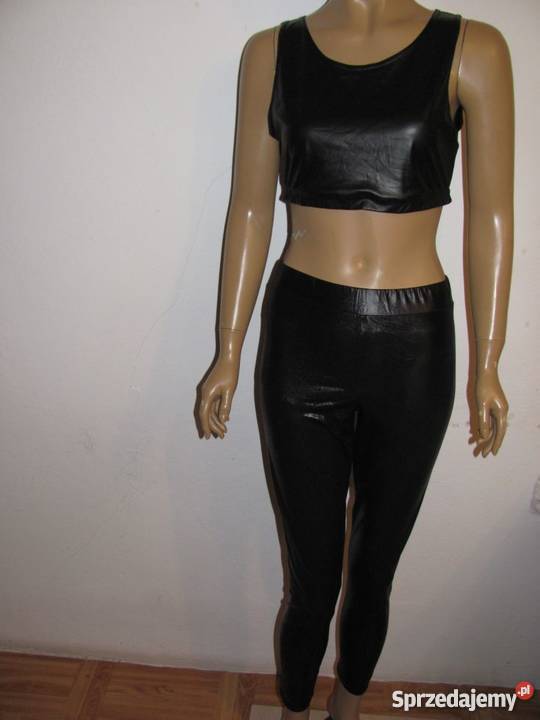 komplet top leginsy SALLY CIRCLE TOPSHOP czarny Zamość