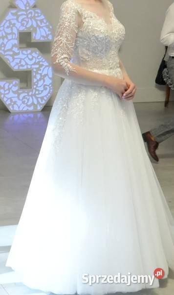 Suknia ślubna A pięknie zdobiona Linia "A"