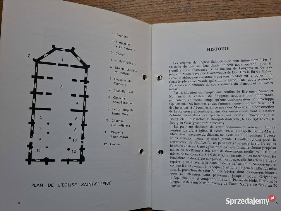 Francja SaintSulpice de Fougeres j francuski przewodnik Kraków sprzedam