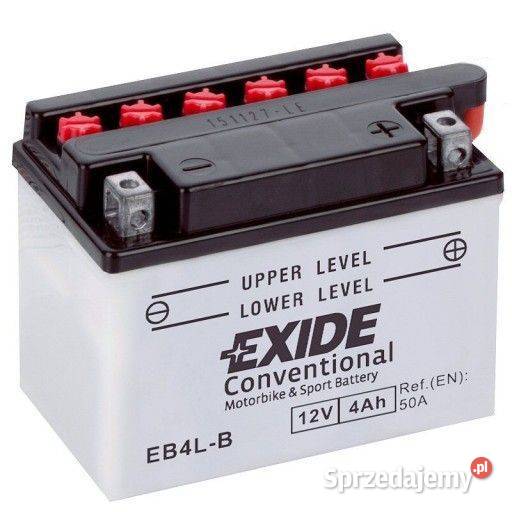 Akumulator motocyklowy EXIDE EB4LB YB4LB 12V 4Ah Tarnów sprzedam