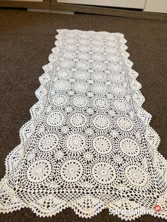 Bieżnik szydełkowy ręcznie robiony śląskie Zabrze