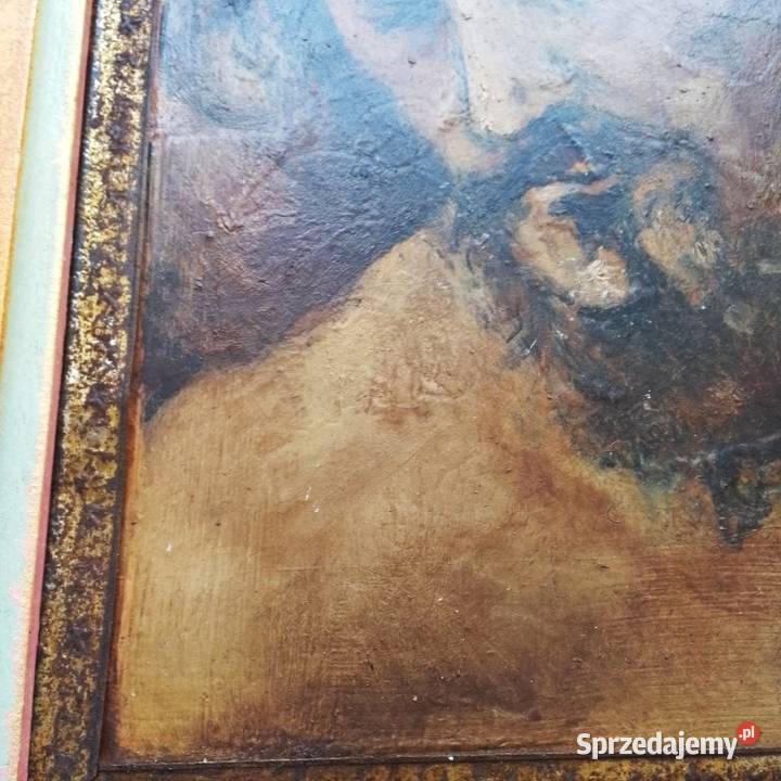 Stary Obraz olejny ręcznie malowany Dzierżoniów