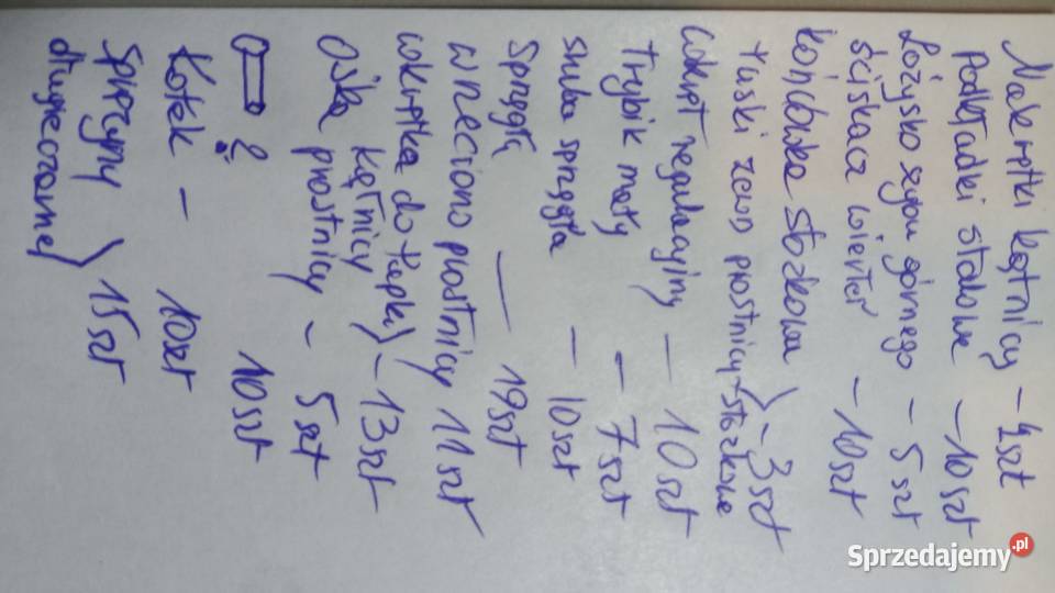 Prostnica kątnice części do napraw podkarpackie Przemyśl