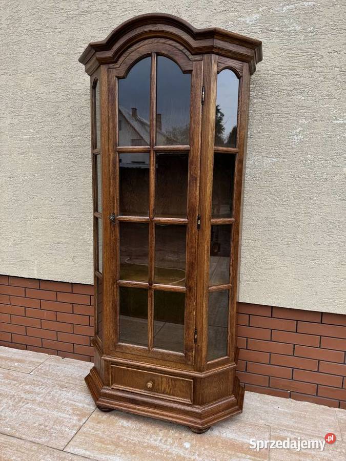 Witryna stylowa holenderska ciemny dąb kredens Garwolin