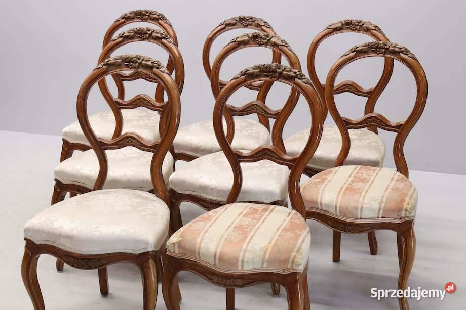 Krzesła Neo Rococo 8 1900 r Meble Budzyń