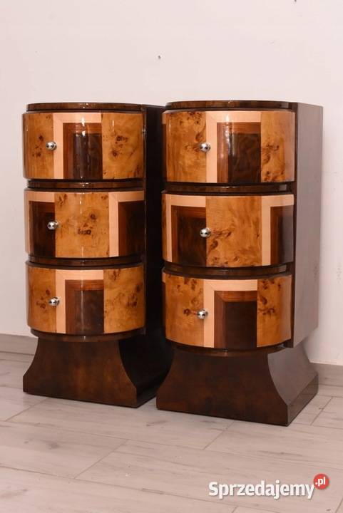 Stoliki Nocne Art Deco Szafki Szafy Gięte Drewno Kraków