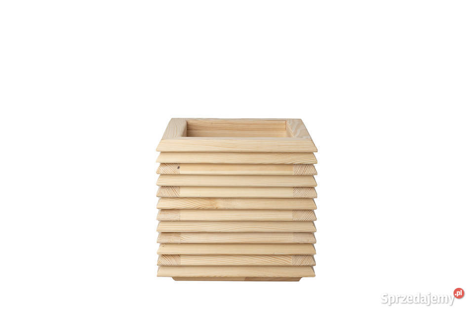 Donica osłona 3D drewniana sosnowa MAŁA profil inny kolor Kalety