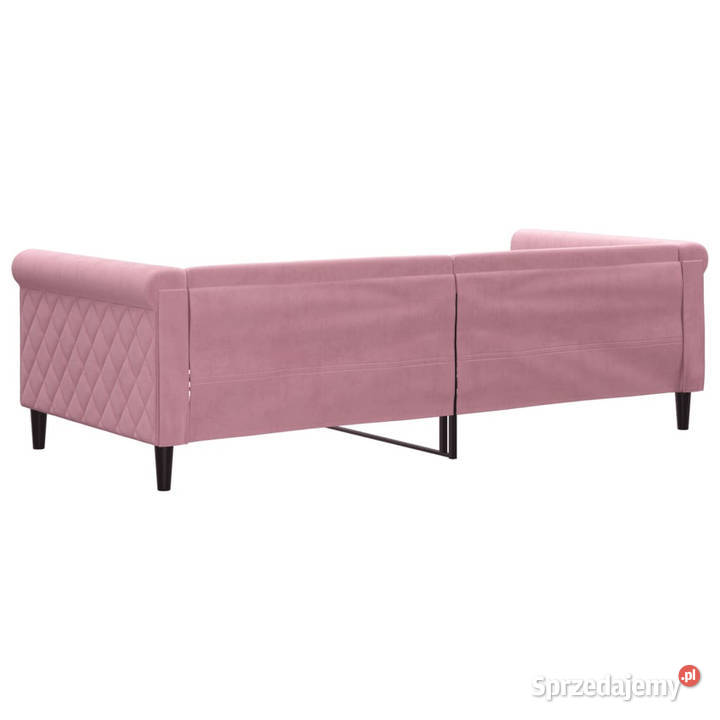 Łóżko dzienne różowe obite aksamitem 90x200 68cm Warszawa sprzedam