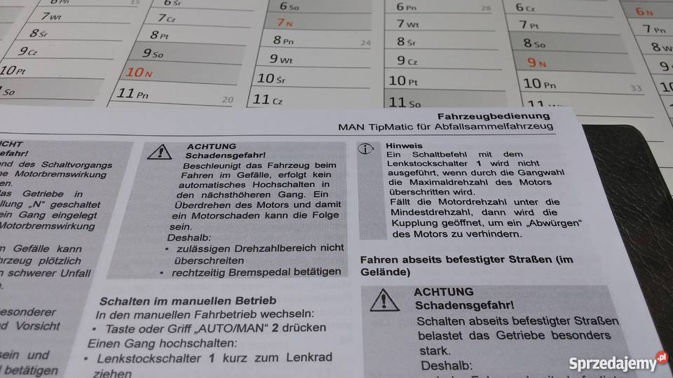 Instrukcja MAN Trucknology Generation TGL TGM wielkopolskie Szamotuły