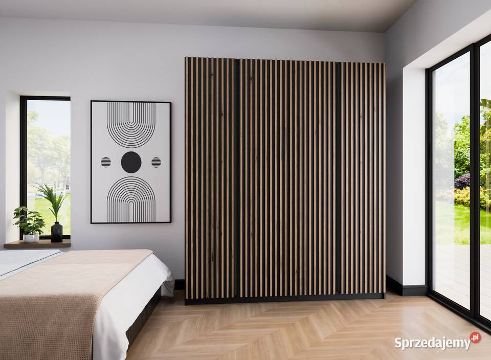 Wysoka szafa z lamelami 4 kolory szybka wysyłka