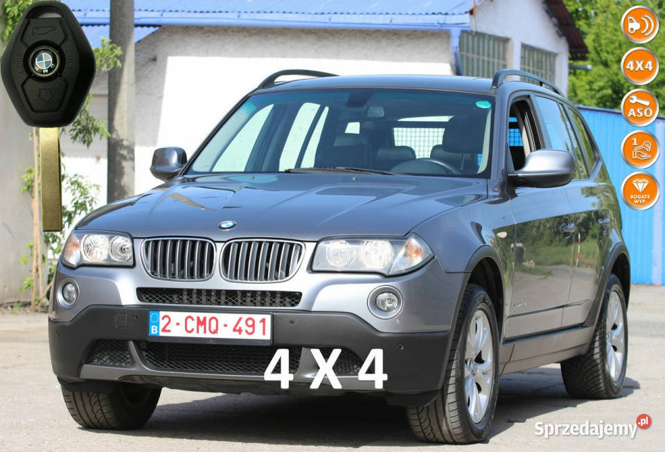 BMW X3 2010r 20 Diesel 177 4x4 napęd PÓŁSKÓRY garażowany Nysa
