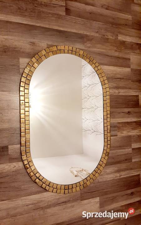 Lustro owalne 60x90 złota rama różne wymiary inny kolor