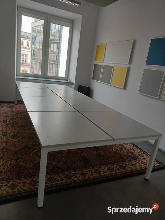Stół konferencyjny biurko bench białe 160x400