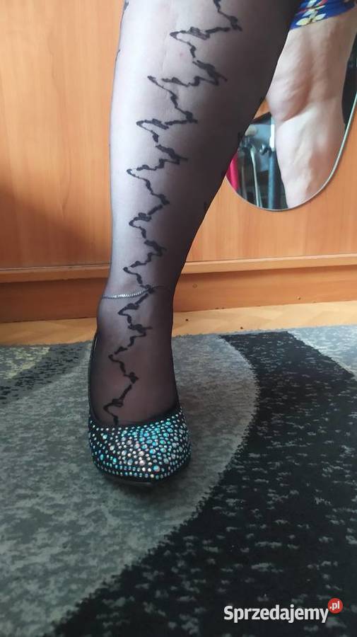 Boskie nowe czarne rajstopy ze wzorem Calzedonia Ostrów Wielkopolski sprzedam