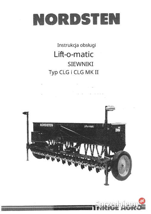 Instrukcja Nordsten CLG CLG MK II Agrotram 2000