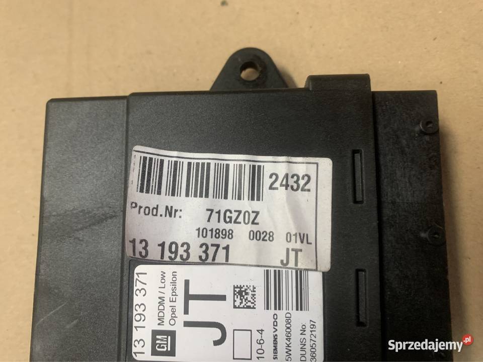 13193371 moduł drzwi komfortu Opel Vectra c Szczecin