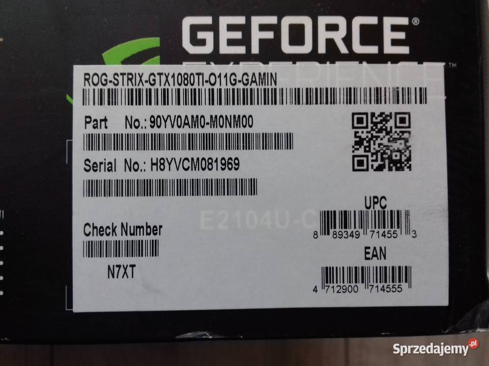 ASUS ROG STRIX GTX 1080Ti GAMING 11GB GDDR5 kujawsko-pomorskie Bydgoszcz